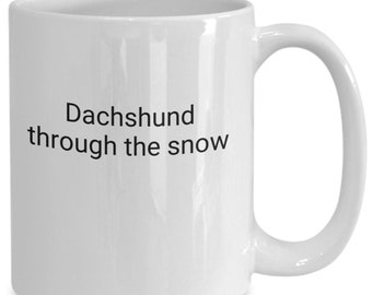 Dachshund snow socks stuffed animals black gift mug cup coffee tea ceramic dishwasher safe microwave safe raincoat phone stand key chain ...