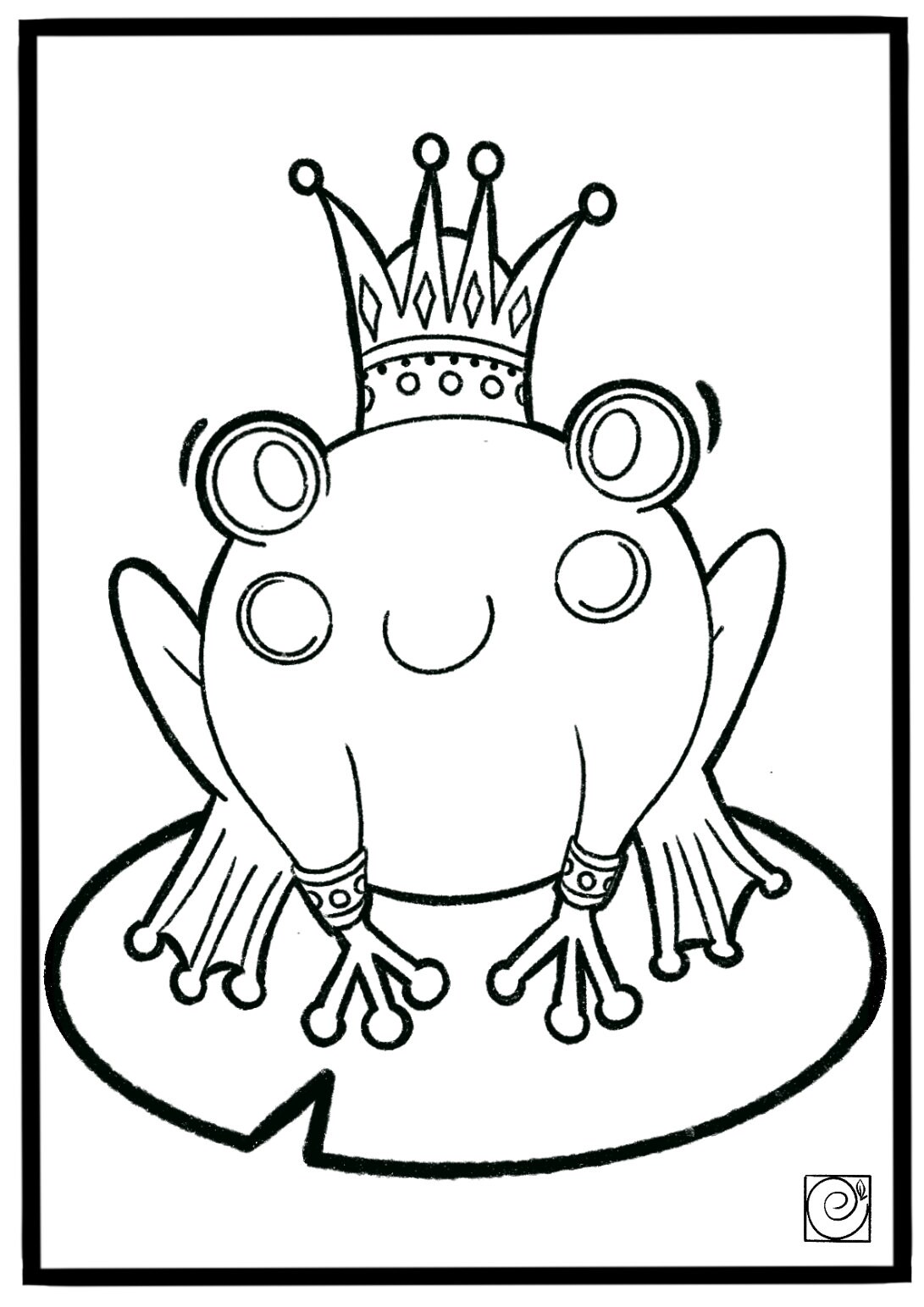 Frog Prince Colouring in Page Digital Download Printable - Etsy