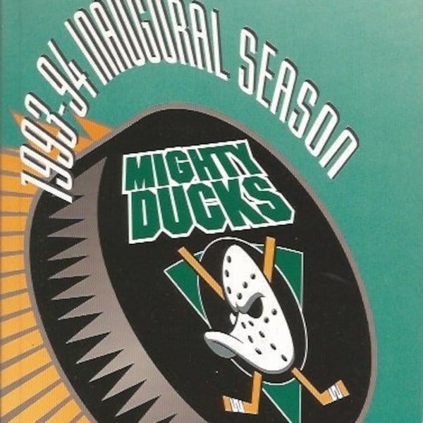 Anaheim Mighty Ducks Media Guide inaugural NHL season 1993-94.