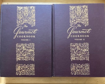 The Gourmet Cookbook; volumes. 1 and 2; 1959; 781 pages and 753 pages; hardcovers; very good condition