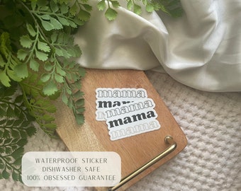 Waterproof Dishwasher Safe Premium Vinyl Sticker || Cute Olive Mama Sticker