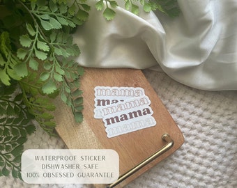 Waterproof Dishwasher Safe Premium Vinyl Sticker || Cute Pink Mama Sticker