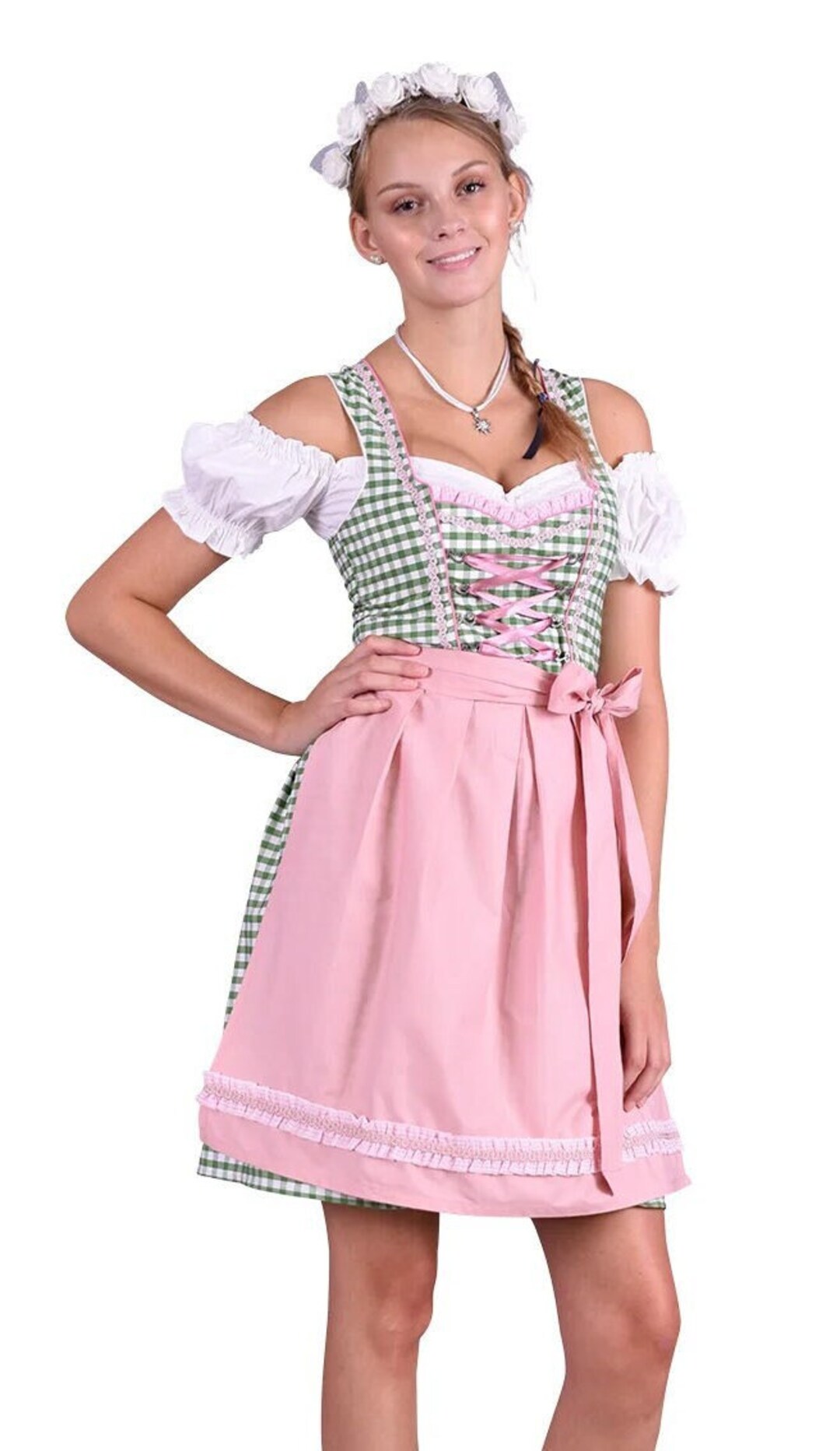 Damen Dirndl Midi Damen Hobrounn Damen Dirndl 3-tei Produktbild-Vorschau 7
