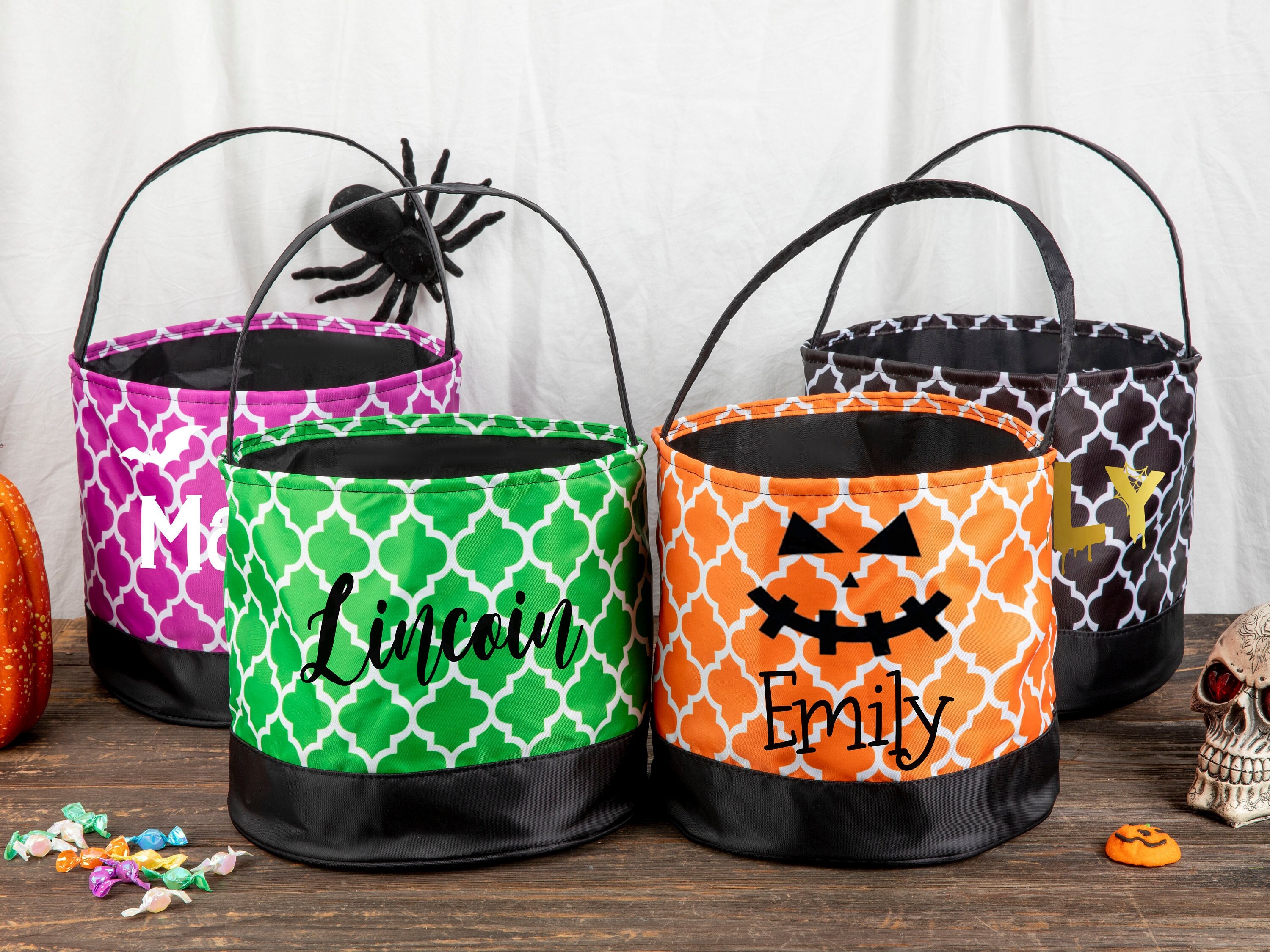 Discover Trick or Treat Bag,Personalized Halloween Bag,Custom Halloween Basket,Candy Bag,Halloween Bucket,Halloween Bucket,Halloween bag,Candy Tote