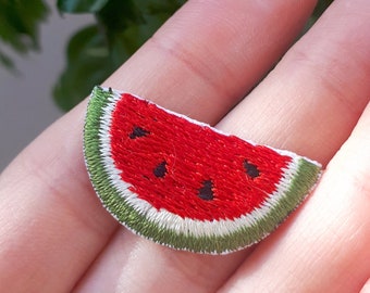 Iron-on Patch Wassermelone Aufbügel Patch Aufbügler Aufnäher Applique Klein Macro Kawaii Cute