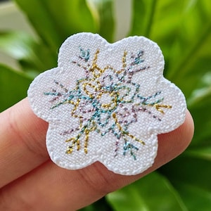 Patch thermocollant flocon de neige hiver gel patch thermocollant applique petite macro kawaii mignon