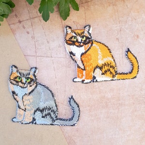 Iron-on Patch Long-haired Cat Persian Cat Persian Breed Iron-on Patch Iron-on Patch Application