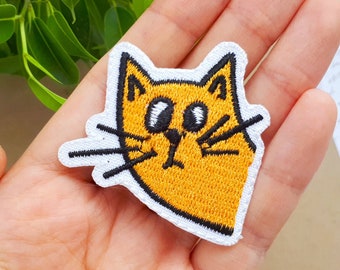 Iron-on Patch Cat Funny Sweet Cute Small - Pocket Cat Iron-On Patch Iron-On Patch
