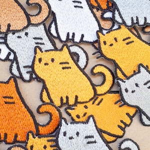 Strijkpatch Kat Schattig Kawaii Lief Klein - Cartoon Strijkpatch Strijkpatch