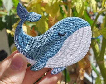 Iron-on Patch Whale Fish Iron-on Patch Iron-on Applique