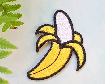 Iron-on patch banana (2 sizes) iron-on patch iron-on patch application