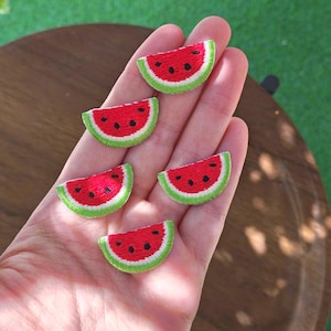 Iron-on Patch Watermelon Iron-on Patch Applique Small Macro Kawaii Cute
