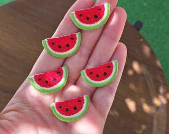 Iron-on Patch Watermelon Iron-on Patch Applique Small Macro Kawaii Cute