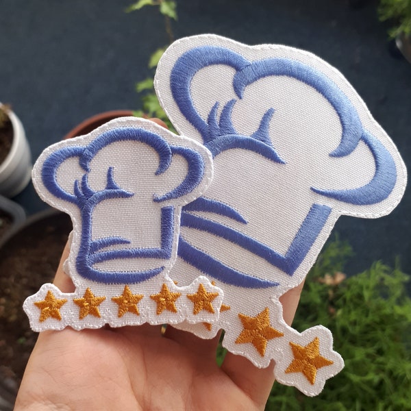 Patch thermocollant cinq étoiles chapeau de chef chef pour cuisine pour tablier patch thermocollant patch thermocollant applique