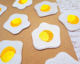 Iron-on Patches Fried Egg Iron-On Patch Application Egg Kawaii Cute Japan Asia Anime