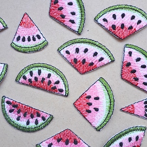 Iron-on Patch Wassermelone Aufbügel Patch Aufbügler Aufnäher Applique Klein Macro Kawaii Cute