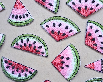 Iron-on Patch Wassermelone Aufbügel Patch Aufbügler Aufnäher Applique Klein Macro Kawaii Cute