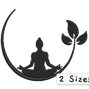 Stickdatei Yoga Meditation 2 Sizes Set Embroidery Design Mental Health, Support, Ärzte Klinikum, Namaste