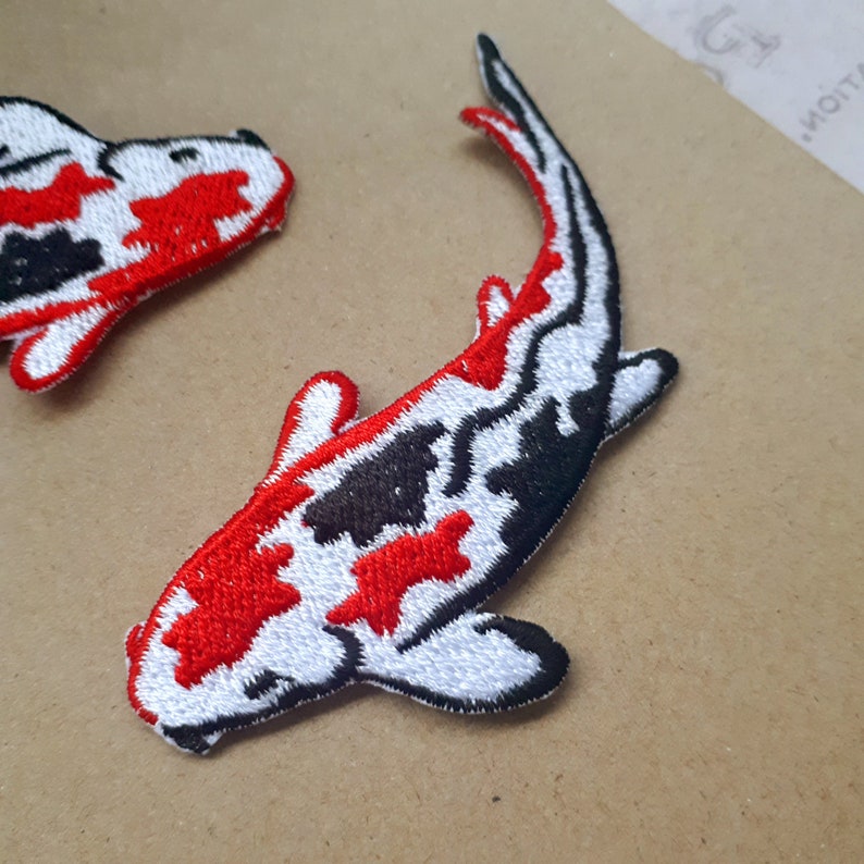 Patchs thermocollants Poisson Koi japonais Patch thermocollant Application Japon Asie Anime image 6