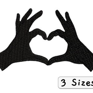 Embroidery file heart hands 3 Sizes Set Embroidery Design Mental Health, Support, Namaste