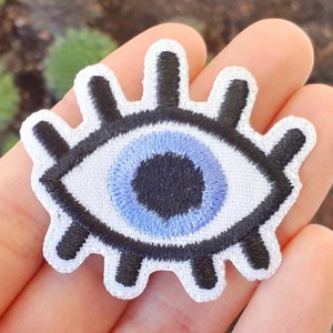 Iron-on Patches Eye Iron-On Patch Applique Blue Gothic Witch Cottagecore Y2K