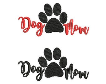 Fichier de broderie Dog Mom Hundemama Embroidery Design Dog Mom, Cat Mom, chien ou chat, animal de compagnie