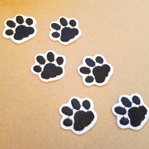 Iron-on Patch Set Pfoten Klein oder Groß Haustier Katze oder Hund Kawaii Süß Cute Aufbügel Patch Aufbügler Aufnäher Bild 8