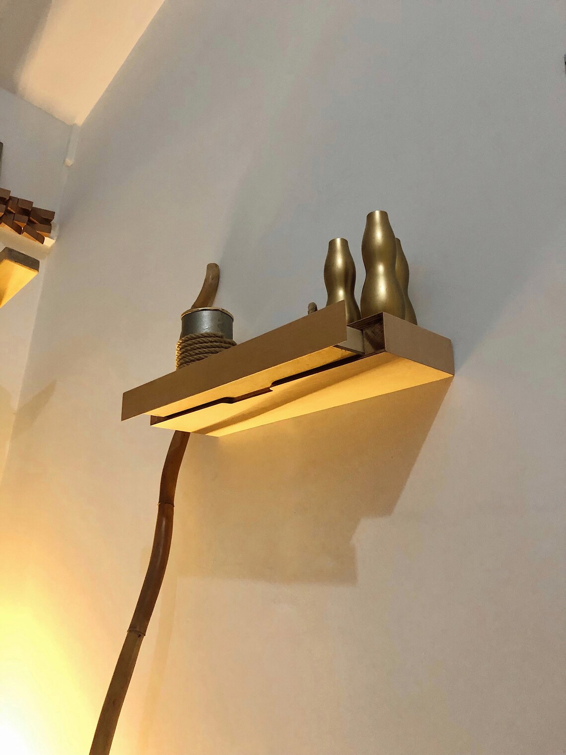 Wooden Floating Hidden Drawer Shelf Wall Floating Shelf Etsy