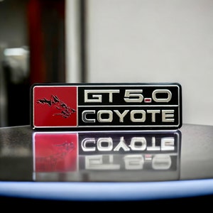 2015-2022 Ford Mustang GT Coyote logo Red nameplate Emblem for Dashboard S550