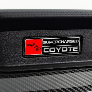 2015-2022 Ford Mustang GT SuperCharged Coyote logo Red nameplate Emblem for Dashboard S550