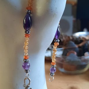 Bracelet with Amethyst ,Carnelian and Indian Silver