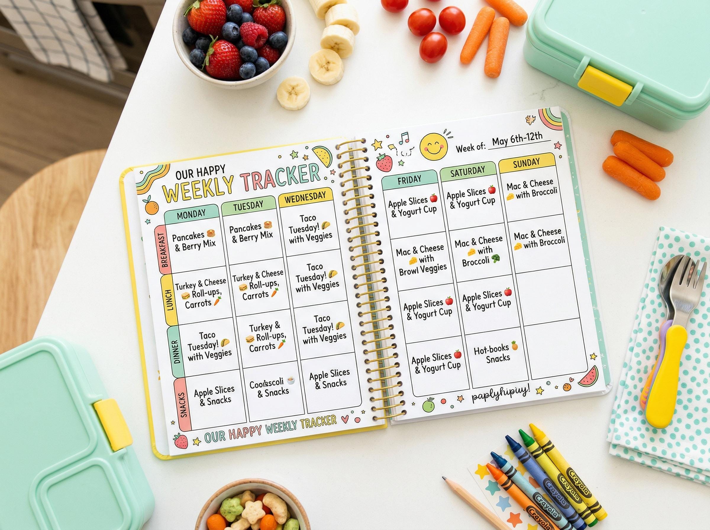 Kids Meal Planner Printable – Weekly Meal Plan for Children - Etsy