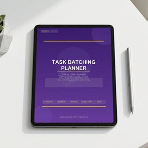 Task Batching Planner Printable – Productivity & Time Management Workbook