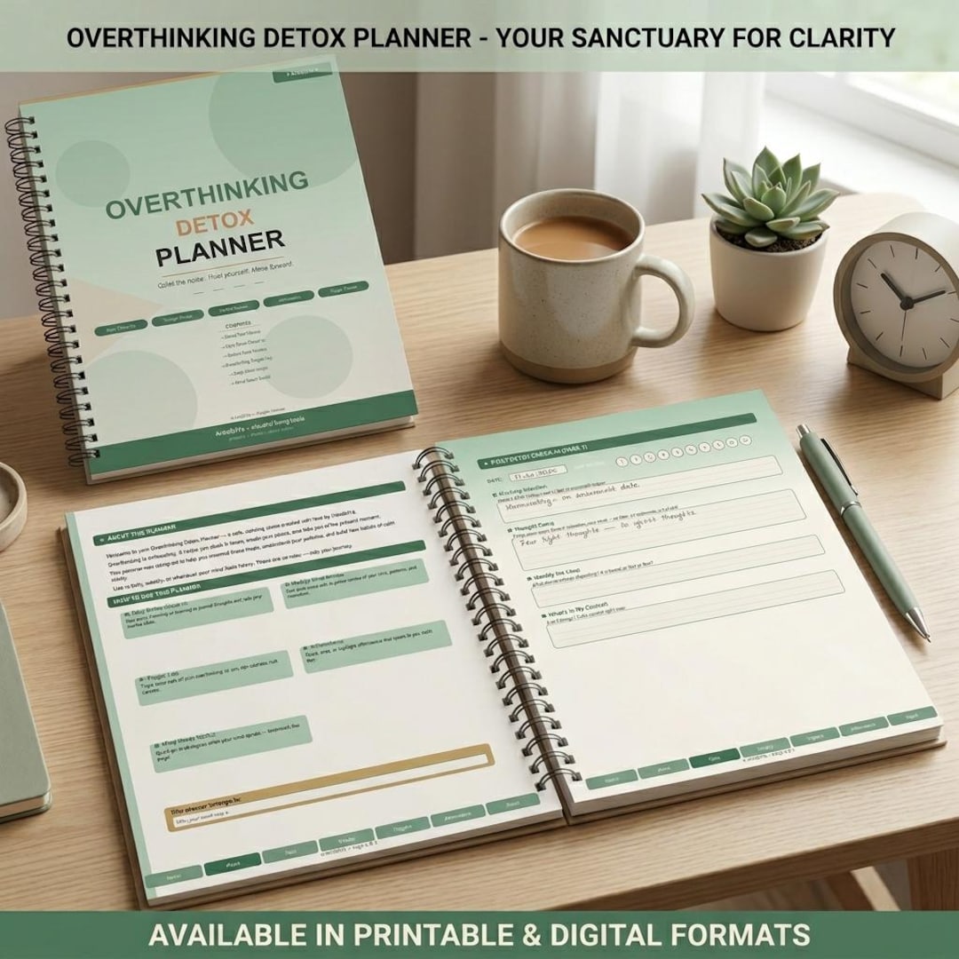 Overthinking Detox Planner Printable – Anxiety Relief & Mind Reset ...