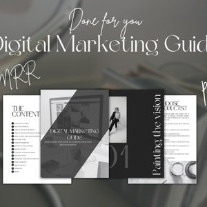 Done for you Digital Marketing Guide with Master Resell Rights MRR Marketing Guide Private Label Rights DFY Digital Product