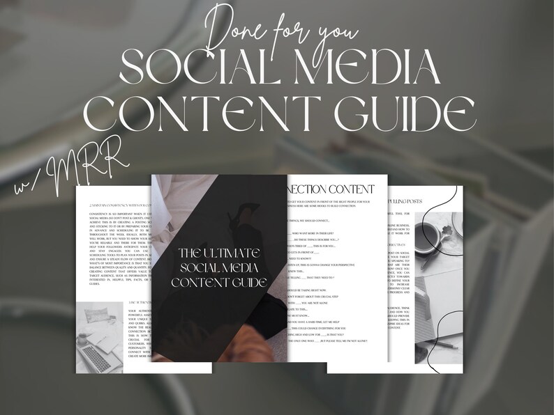 Done for You Social Media Content Guide With Master Resell Rights MRR ...