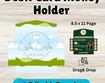 Modèle de porte-monnaie modifiable pour carte de débit (Canva)