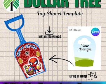 Dollar Tree Toy Shovel Easter Template (Canva)