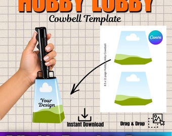 Hobby Lobby Cowbell Template | Cowbell Template Frame | Canva Editable Frame