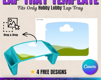Lap Tray Template, Editable Canva Design (Dollar Tree, Hobby Lobby)