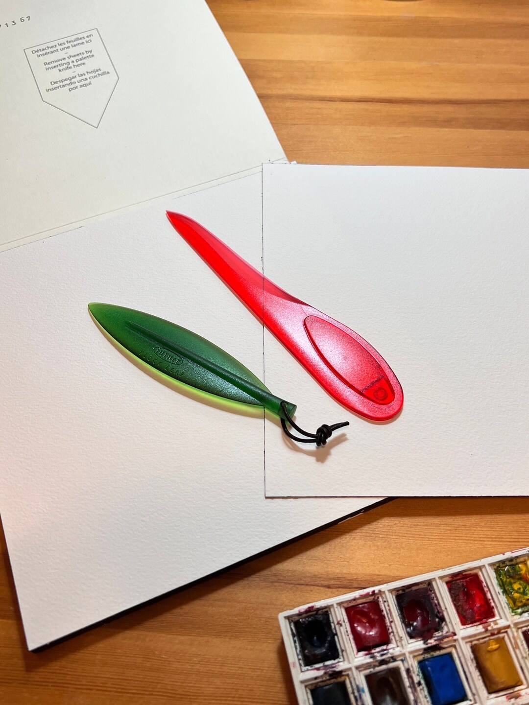 Cute Separator for Watercolor Blocks Leaf Shape and Red Etsy