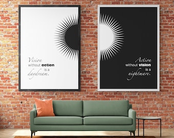 Arte de pared inspirador, Arte imprimible, Arte de pared de oficina, Citas motivacionales, Impresión digital, Arte minimalista, Decoración de pared