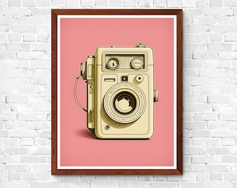 Vintage Camera Wall Art #1 | Retro Camera Wall Art | Printable Vintage Wall Art | Fine Art | Nostalgic Camera | Digital Print