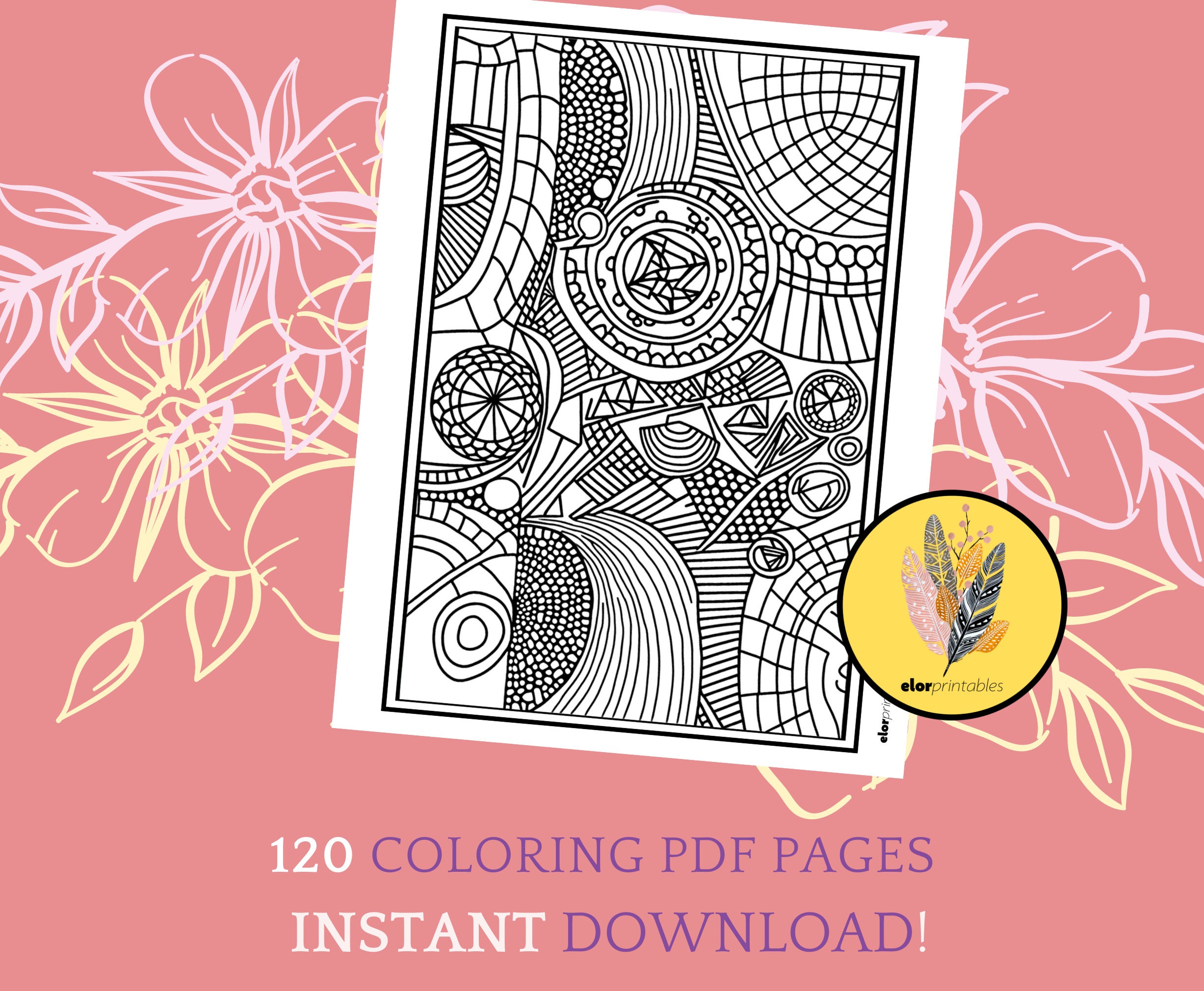 Spectacular Coloring Pages for Adults | 120 Printable Coloring Pages ...