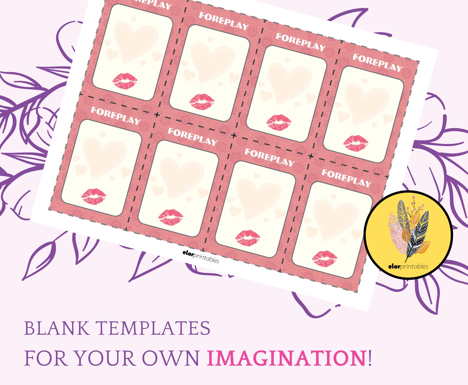 Kinky Foreplay Cards | Printable 64 Foreplay Game Cards | Adult Sex ...