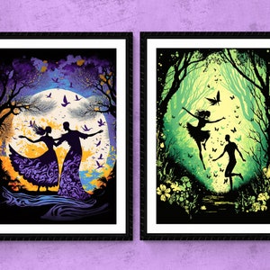 Love Wall Art Bundle: Love in the Heaven of Dance, Part 1 | 8 Digital Art Pieces | Home Art Decor | Wedding, Anniversary, Valentines Gift