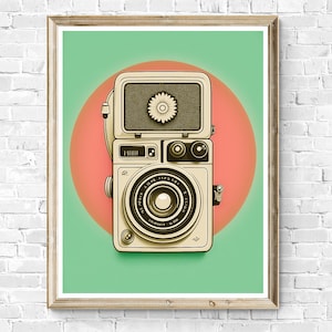 Vintage Camera Wall Art #2 | Retro Camera Wall Art | Printable Vintage Wall Art | Fine Art | Film Camera Nostalgia | Instant Download