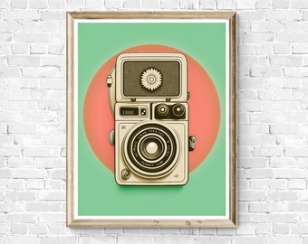 Vintage Camera Wall Art #2 | Retro Camera Wall Art | Printable Vintage Wall Art | Fine Art | Film Camera Nostalgia | Instant Download