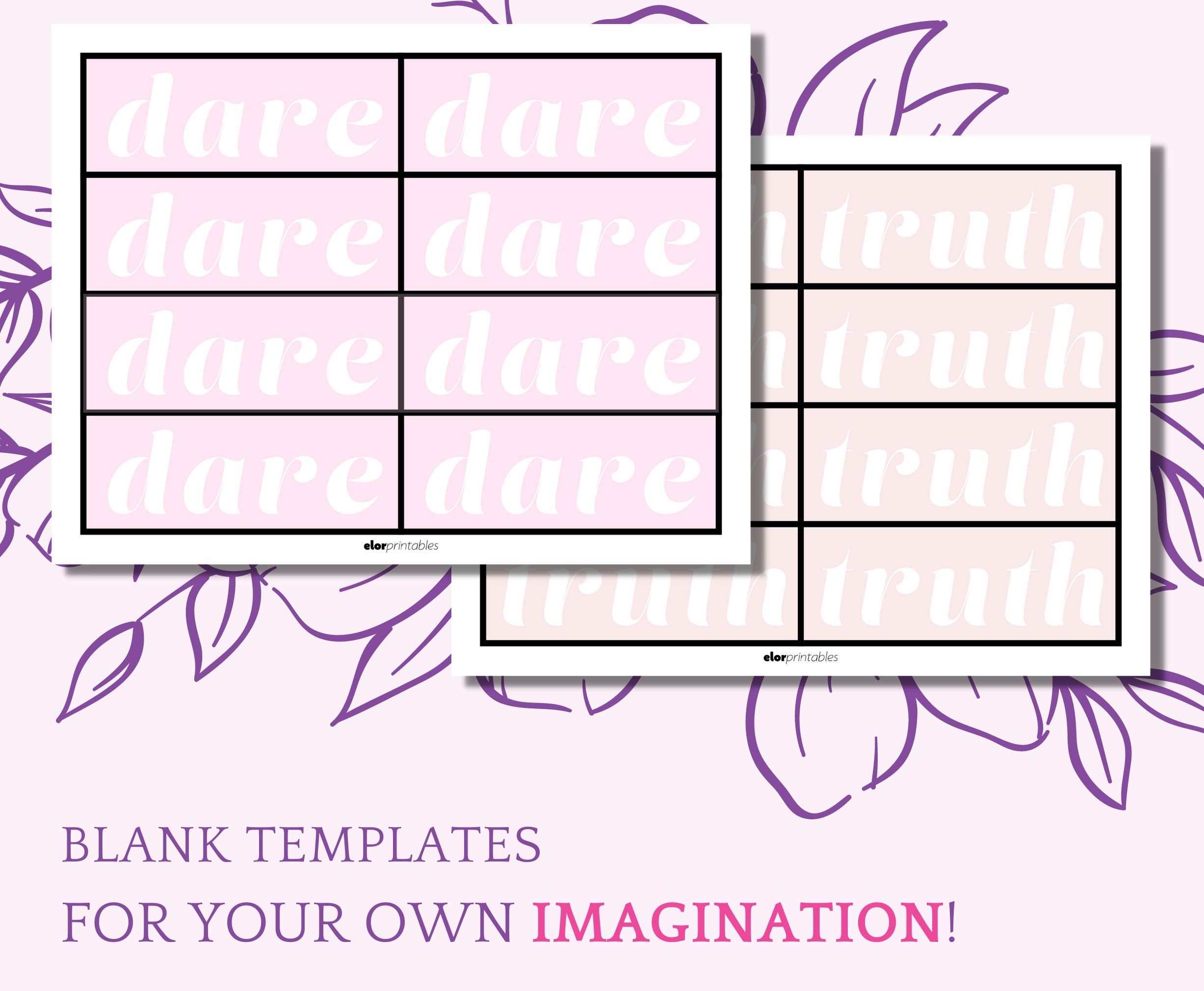 Naughty Truth or Dare Cards for Couples, 248 Printable Game Cards ...