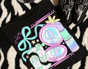 Cowgirl Compact, PNG Digital Download, Country Designs, Sublimation Western Graphics, Cowgirl, Cactus
